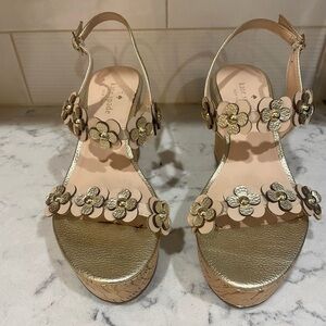 Kate spade flowery wedges​​​​​​​​​​​​​​​